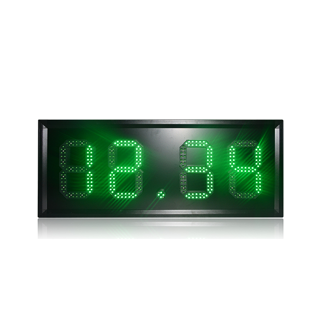 工厂直销摩洛哥热卖8英寸LED绿色数字88.88格式加油站LED数字屏
