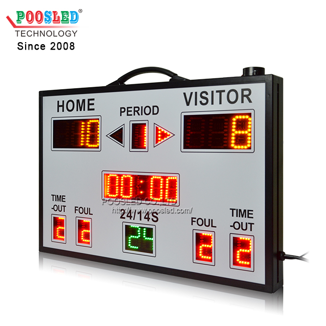 便携式PCB数字篮球比赛电子记分牌带24秒控制蜂鸣器