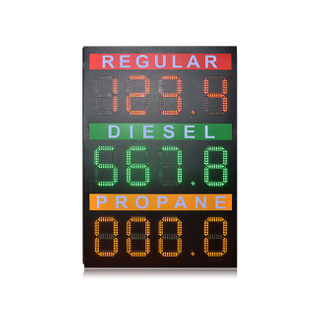 12英寸LED红色绿色数字美式888.8格式加油站Led油价牌