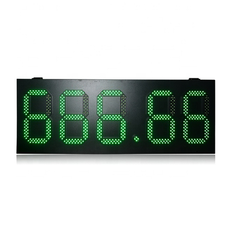 高质Ip53防雨箱体高亮度10英寸绿色888.88加油站LED数字屏