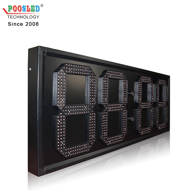 7段数字标牌户外数字挂钟大LED温度时间数字屏