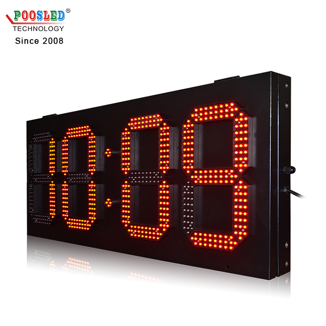 高品质Ip53户外防雨铁箱12英寸单红Gps自动校准LED数字时钟