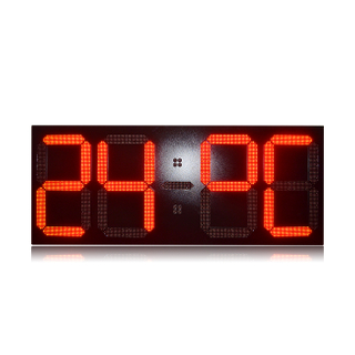 新品上市32英寸户外大号单红色LED数字时钟时间日期温度符号