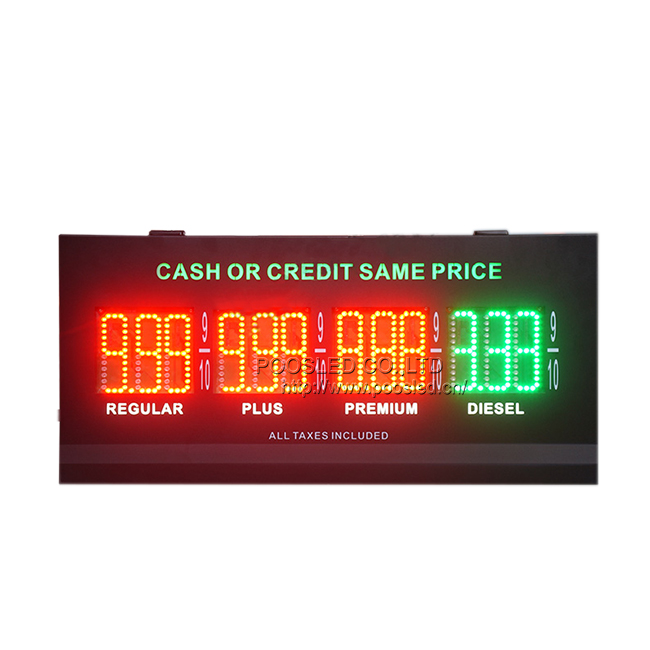 热卖美国PCB数字8.88 9/10 加油机顶部安装站立式油价牌