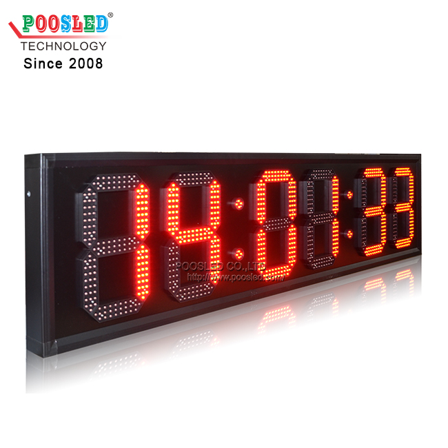 12寸LED时间屏轻巧铝框IP53室内使用时钟牌