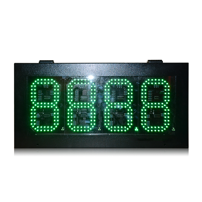 热卖8寸绿色LED油价牌户外防雨铁箱亚克力表面板