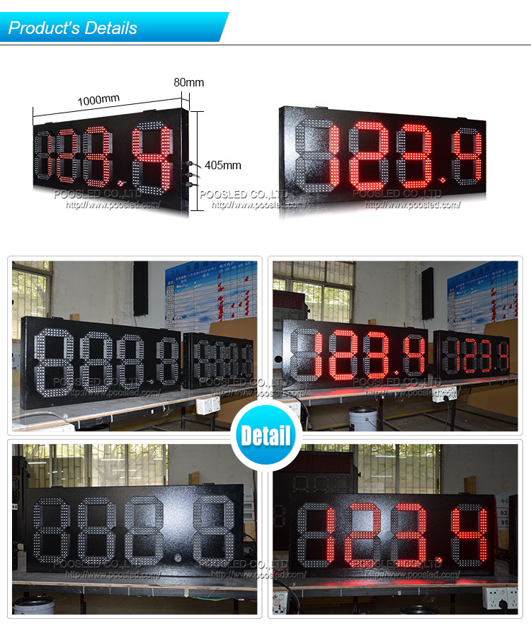 数字汽油价格标志