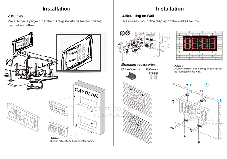 新款防水铁皮柜价格led显示屏