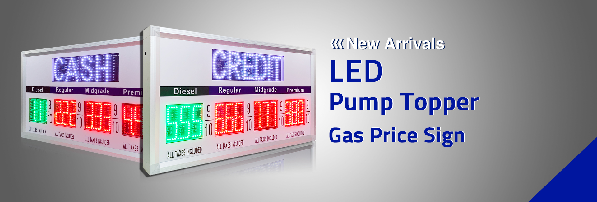 led pump topper gas price sign