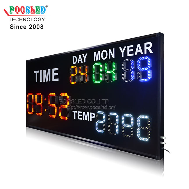 多功能4色数字室内使用LED7段数字模组时间温度屏