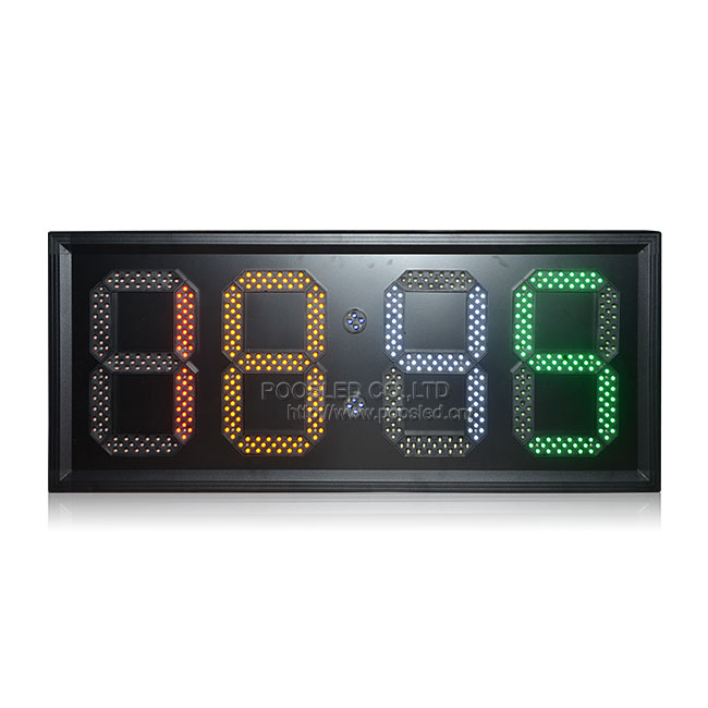 4色室内使用LED7段数字模组日期时间和温度数字屏